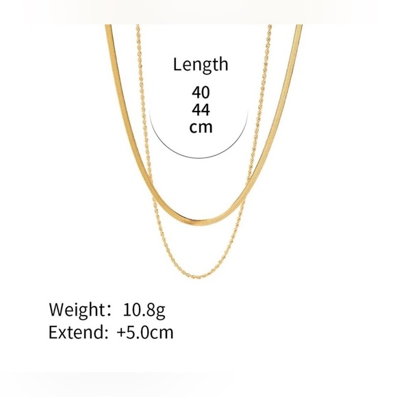 18K Gold Plated *Snake & Rope* Waterproof Necklace - Picture 6 of 10